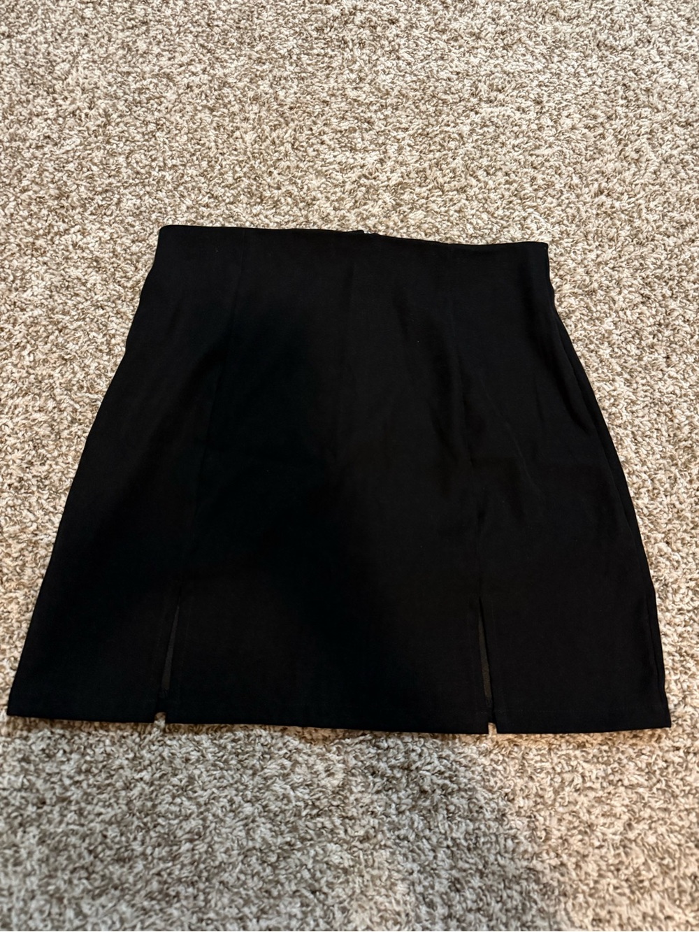 SHEIN Black Mini Skirt with Front Slits